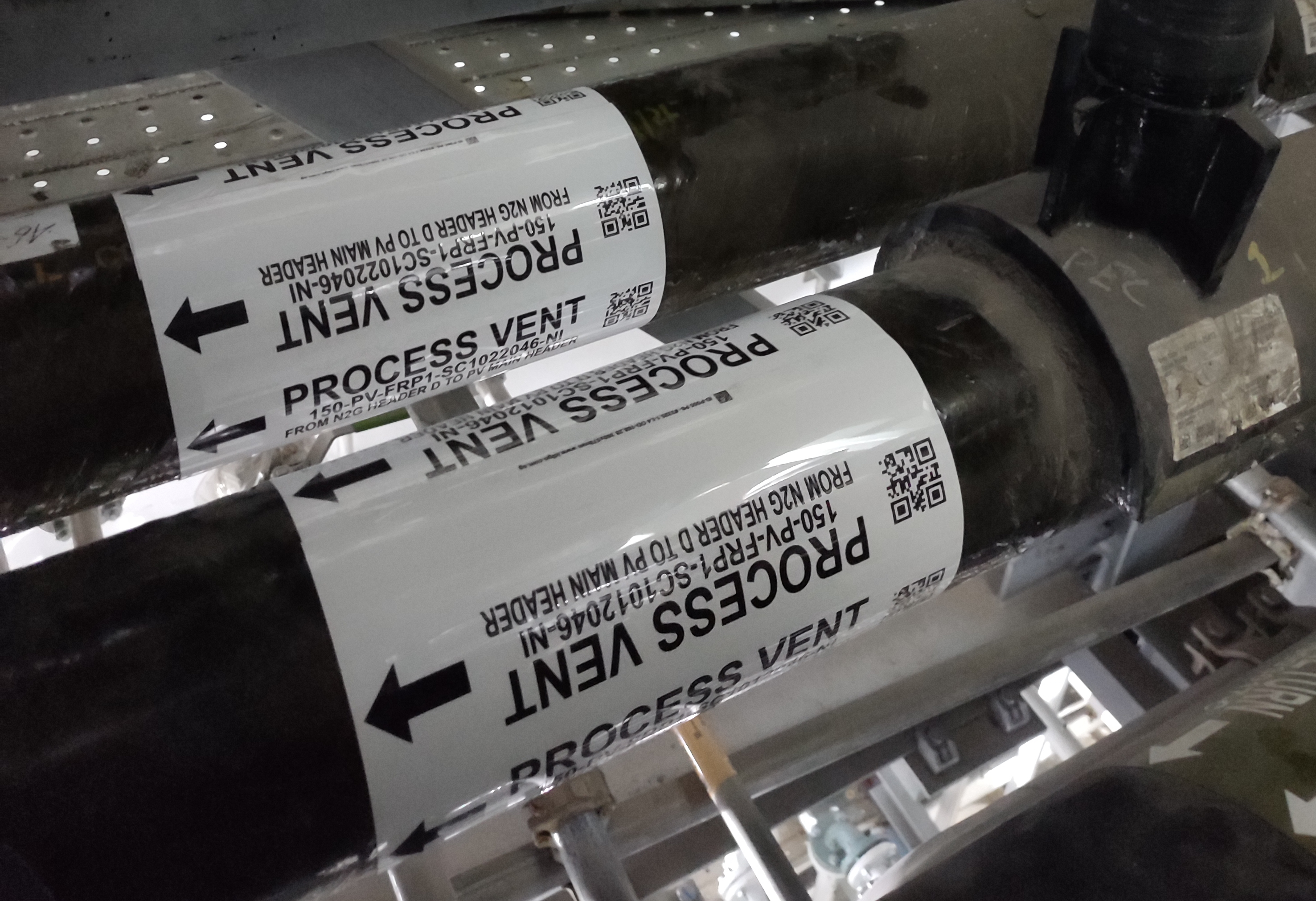 RP-50 extreme temperature polyester wrap-around pipe markers with long outdoor service life