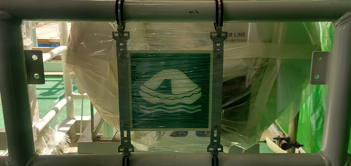 International standards compliant workplace safety signage for industrial hazard communication and emergency procedures